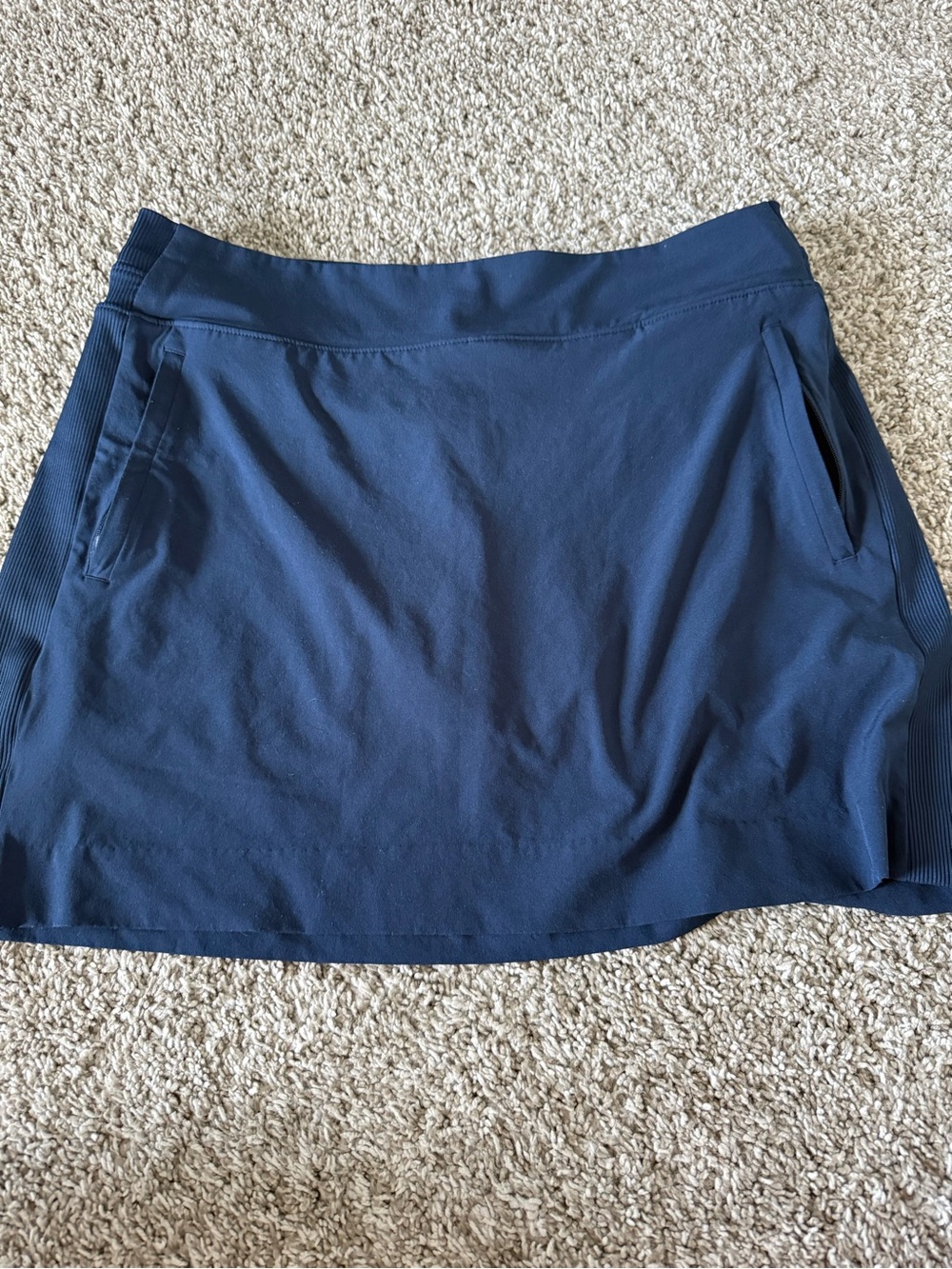 Navy Athletic Skort with Side Pockets